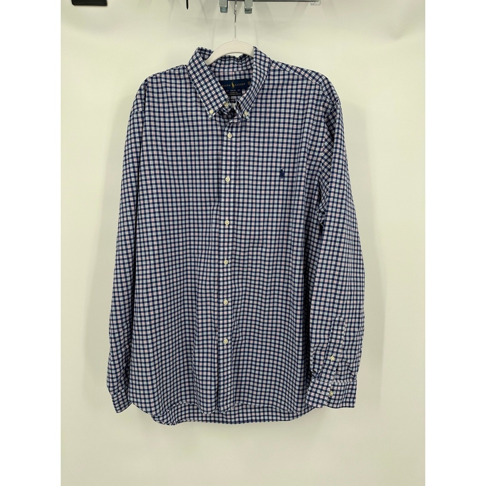 Ralph Lauren Men Preppy Ivy League Plaid Shirt Sz XXL Check Heritage Traditional